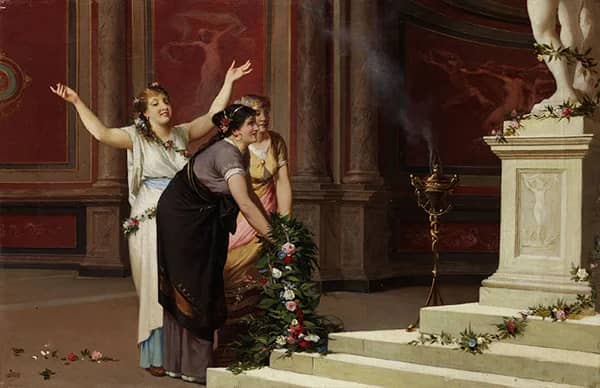 The Sacrifice of Venus by Amos Cassioli | Oil Painting Reproduction