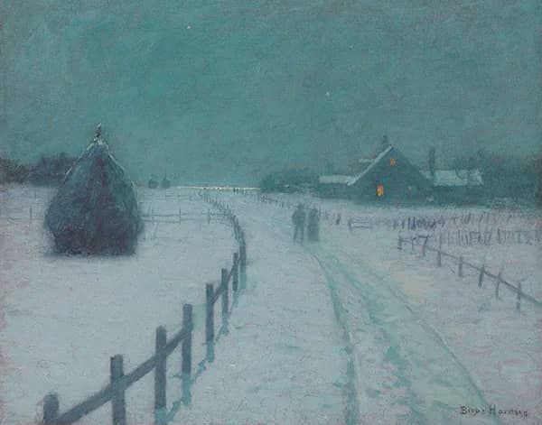 A Winter Evening Walk by Birge Harrison | Oil Painting Reproduction