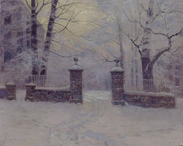 Cathedral Gates in Winter by Birge Harrison | Oil Painting Reproduction
