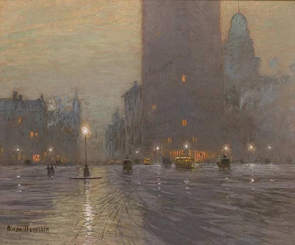 Madison Square Looking Toward the Flatiron Building c1910 | Oil Painting Reproduction