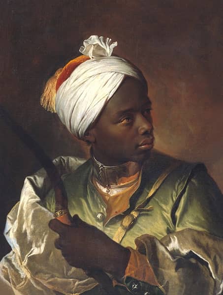 Portrait of a Black Man Holiding a Bow c1697 | Oil Painting Reproduction