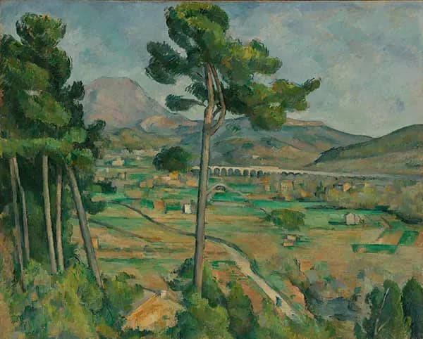 Mont Saint-Victoire and the Viaduct of the Arc River Valley | Oil Painting Reproduction
