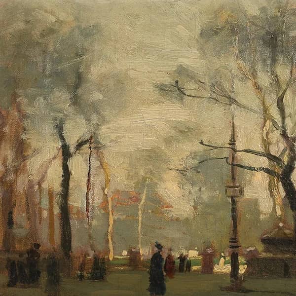 7th Ave Entrance by Paul Cornoyer | Oil Painting Reproduction