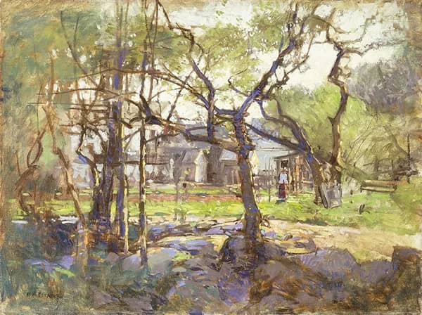 Farmyard Gloucester by Paul Cornoyer | Oil Painting Reproduction