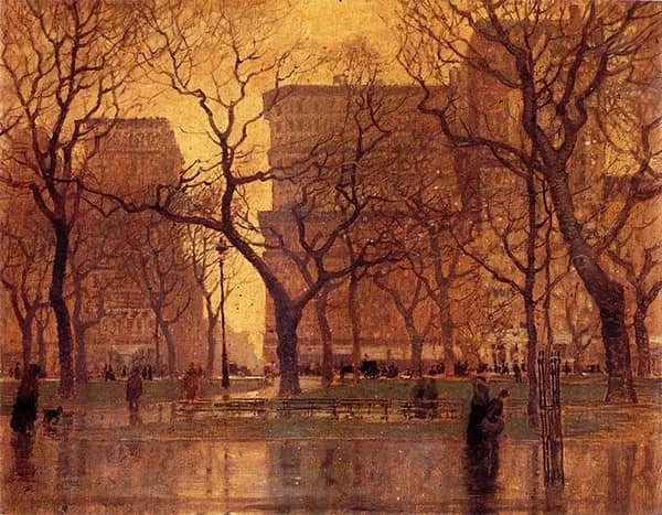 Madison Square After the Rain by Paul Cornoyer | Oil Painting Reproduction