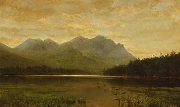 Upper Ausable Lake 1868 by Homer Dodge Martin | Oil Painting Reproduction