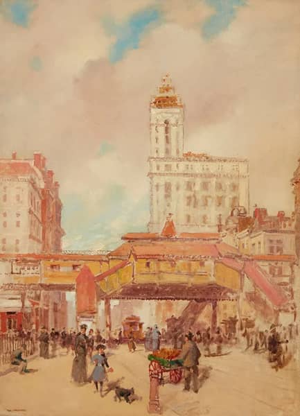 Third Avenue New York by Paul Cornoyer | Oil Painting Reproduction