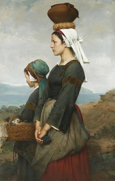 The Market Path 1878 by Emile-Auguste Hublin | Oil Painting Reproduction