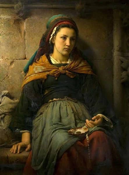 The Orphan by Emile-Auguste Hublin | Oil Painting Reproduction