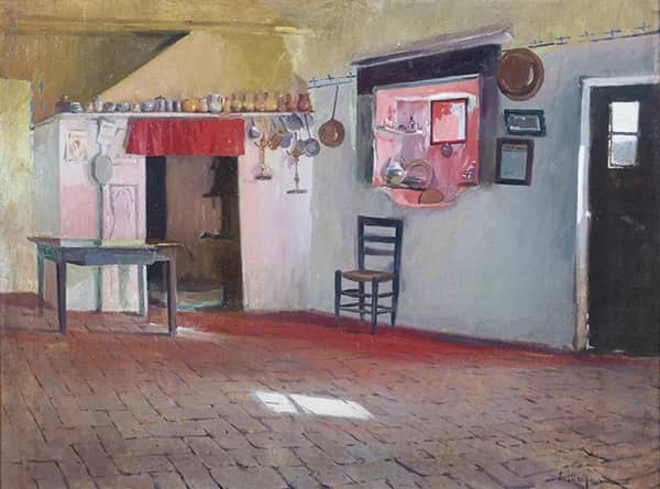 Catalan Farmhouse Kitchen Interior | Oil Painting Reproduction