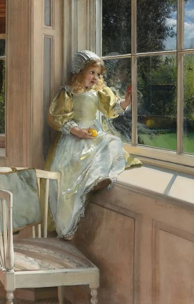 Looking Out Window 1881 | Oil Painting Reproduction