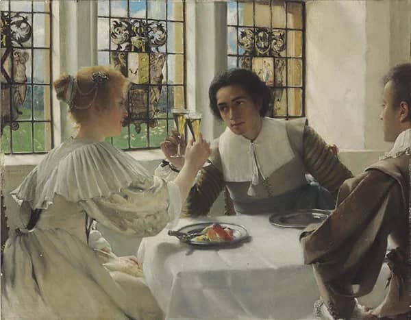 The Pledge 1904 by Laura Theresa Alma-Tadema | Oil Painting Reproduction