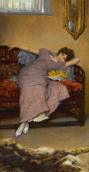 Blue Eyes by William Arthur Breakspeare | Oil Painting Reproduction