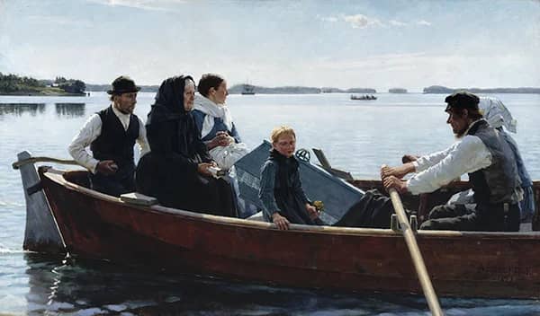 Child Funeral by Albert Edelfelt | Oil Painting Reproduction