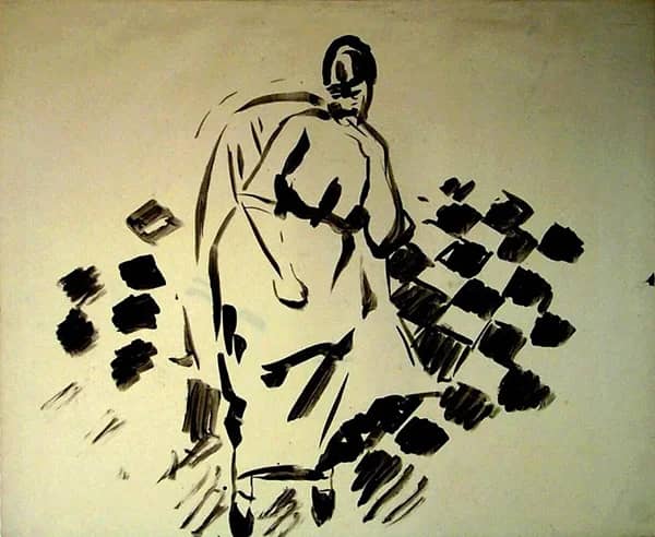 Woman Sitting on a Chair by Rick Wouters | Oil Painting Reproduction