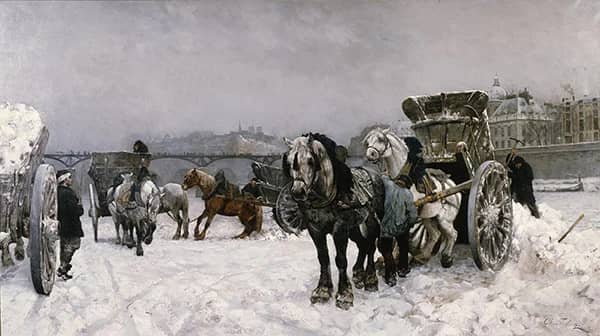 Driving Snow by Seinen by Christian Skredsvig | Oil Painting Reproduction