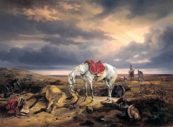 After the Battle 1840 by Albrecht Adam | Oil Painting Reproduction