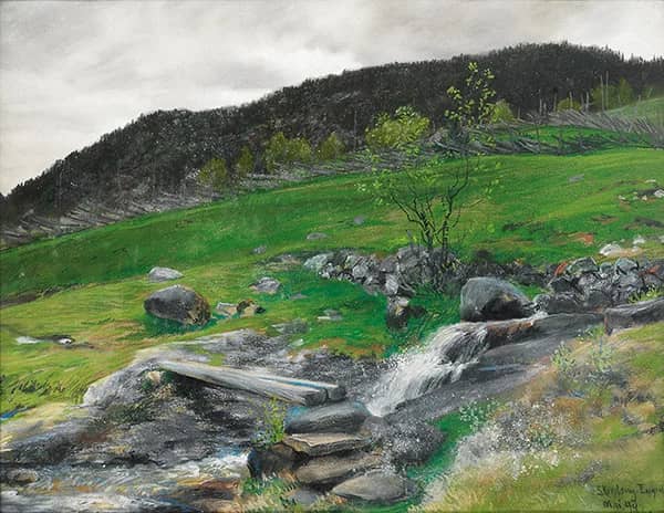 Landscape Eggedal 1894 by Christian Skredsvig | Oil Painting Reproduction