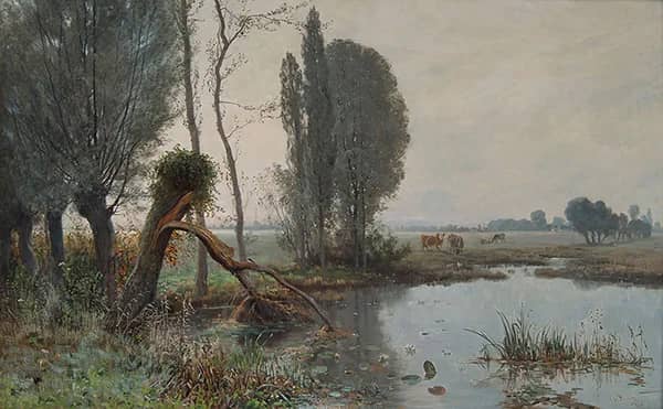 Landscape with Cows 1880 | Oil Painting Reproduction