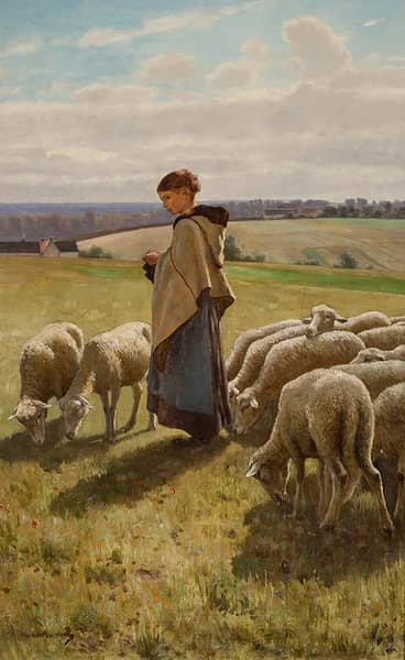 October Morning at Grez by Christian Skredsvig | Oil Painting Reproduction