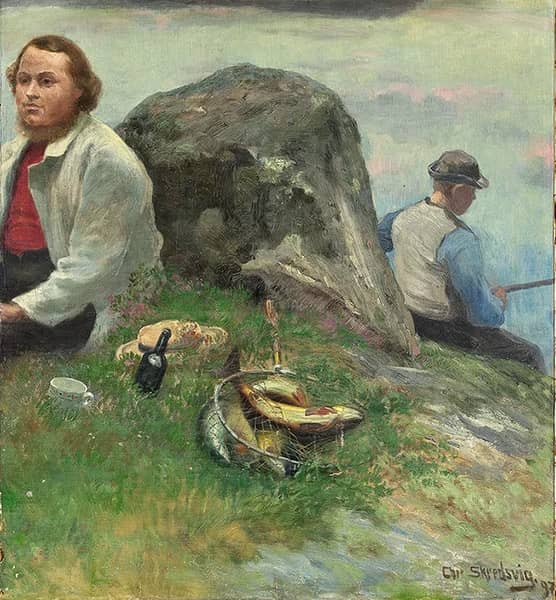 On Trip with Fisherman Boy | Oil Painting Reproduction