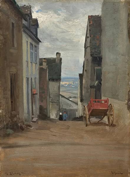 Street in Lepaud 1887 by Christian Skredsvig | Oil Painting Reproduction