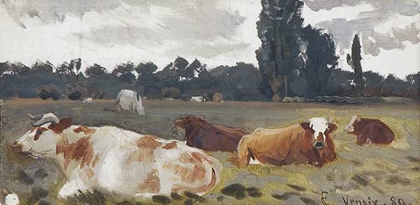 Study for Farm in Venoix 1880 | Oil Painting Reproduction