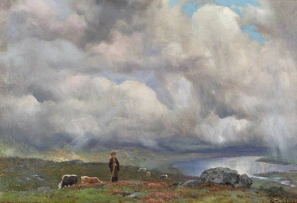 The Shepherd Boy by Christian Skredsvig | Oil Painting Reproduction