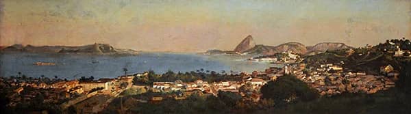 Study for the Panorama of Rio De Janeiro Entrance of Barra 1885 | Oil Painting Reproduction