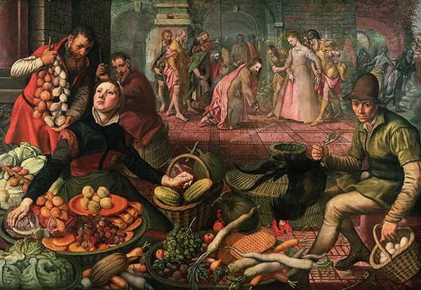 Market Scene with Christ and the Woman Taken in Adultery | Oil Painting Reproduction