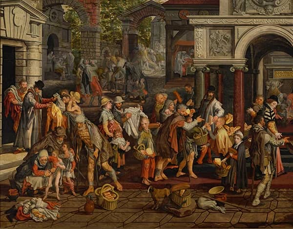 Christian Deeds of Mercy by Pieter Aertsen | Oil Painting Reproduction