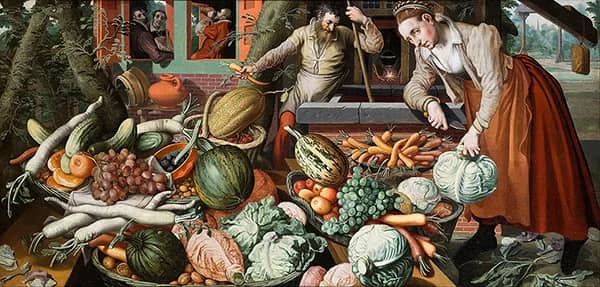 Market Scene 1569 by Pieter Aertsen | Oil Painting Reproduction