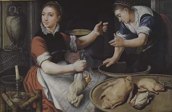 Two Women Cooking 1562 by Pieter Aertsen | Oil Painting Reproduction