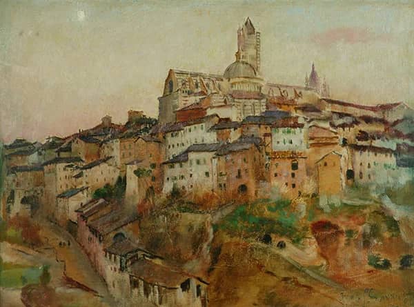 The Town of Siena by Annie Louisa Swynnerton | Oil Painting Reproduction