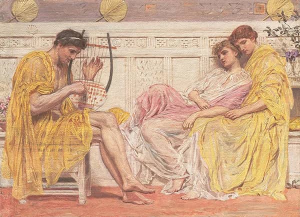 A Musician by Albert Joseph Moore | Oil Painting Reproduction
