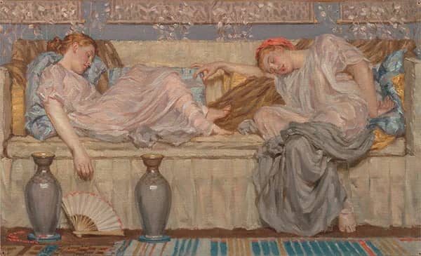Beads Study by Albert Joseph Moore | Oil Painting Reproduction