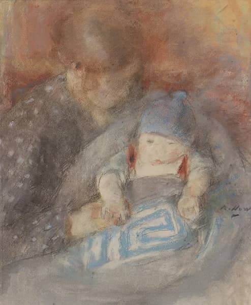 Mother and Child 1914 by Beatrice How | Oil Painting Reproduction