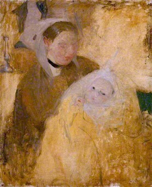 Mother and Child by Beatrice How | Oil Painting Reproduction