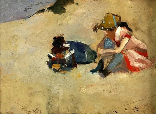 Children in the Dunes | Oil Painting Reproduction