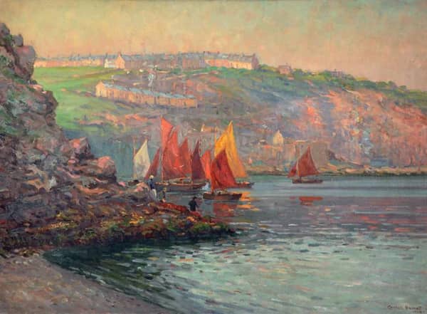 Brixham Trawlers Drying The Sails | Oil Painting Reproduction