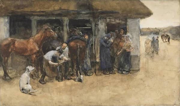 The Farrier by George Hendrik Breitner | Oil Painting Reproduction