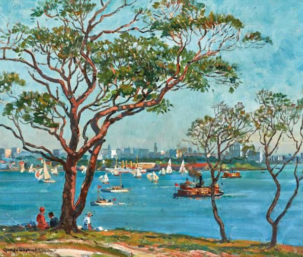 Sydney Harbour by Charles David Jones Bryant | Oil Painting Reproduction