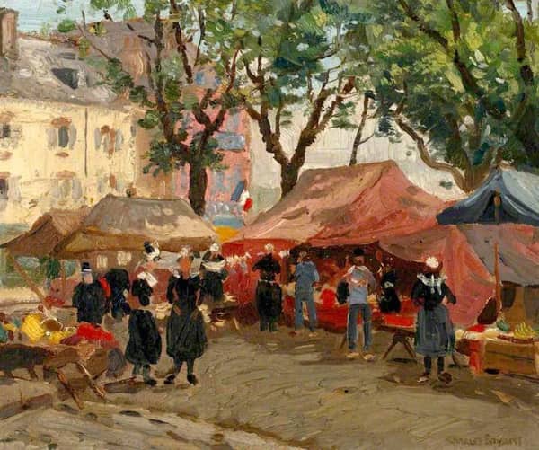 The Market Square Concarneau | Oil Painting Reproduction