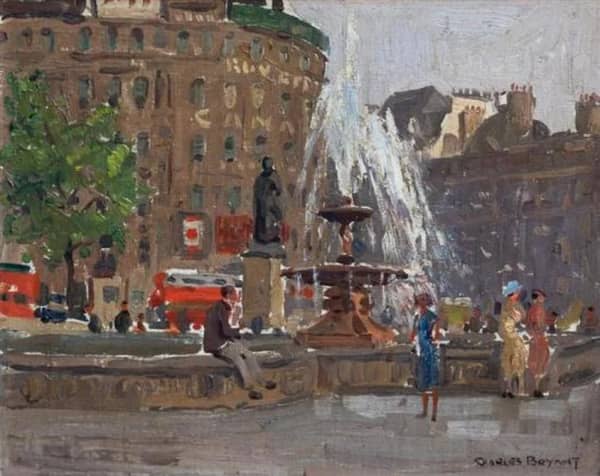 Trafalgar Square by Charles David Jones Bryant | Oil Painting Reproduction