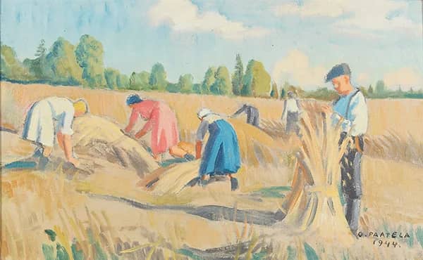 Harvest 1944 by Oskari Paatela | Oil Painting Reproduction