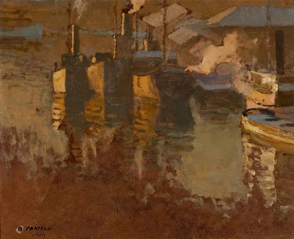 South Harbour Helsinki by Oskari Paatela | Oil Painting Reproduction