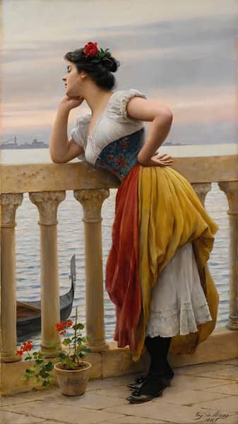 Anticipation 1911 by Eugene de Blass | Oil Painting Reproduction