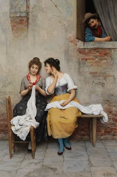 Confidences by Eugene de Blass | Oil Painting Reproduction