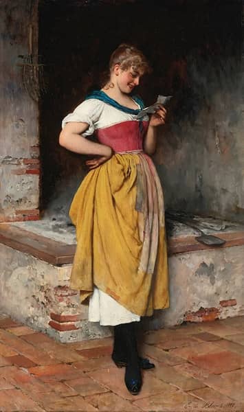 Good news 1887 by Eugene de Blass | Oil Painting Reproduction