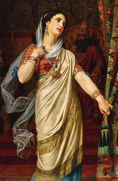 Queen Esther by Hugues Merle | Oil Painting Reproduction